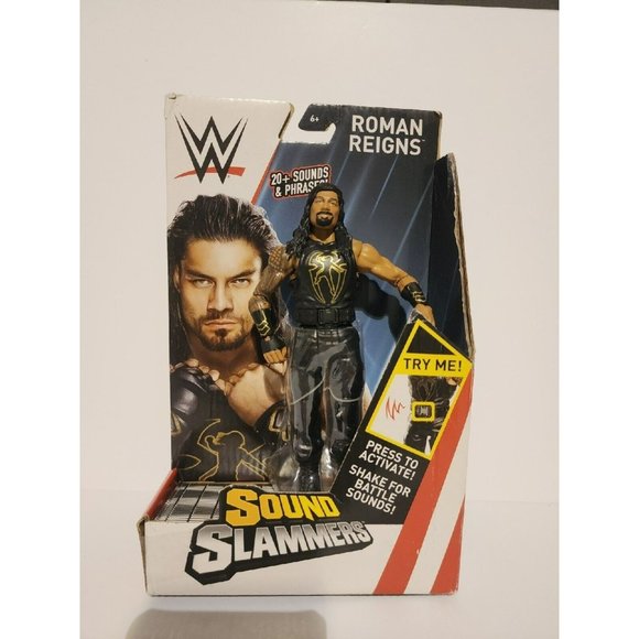 WWE Action Figure Roman Reigns Sound Slammers 20+ Sounds and Phrases Mattel - Picture 1 of 3